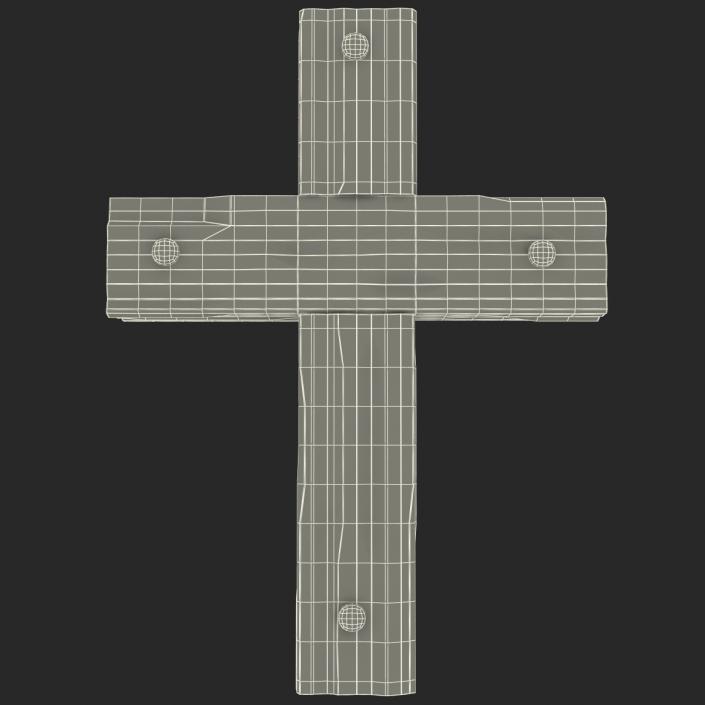 Wooden Cross Weathered 3D