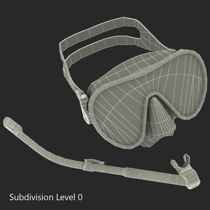 Scuba Mask and Snorkel 3D