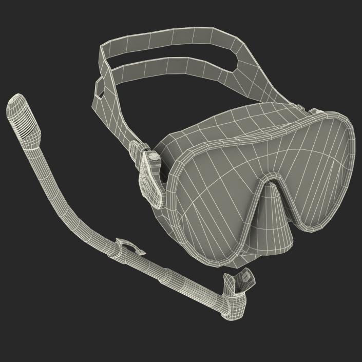 Scuba Mask and Snorkel 3D