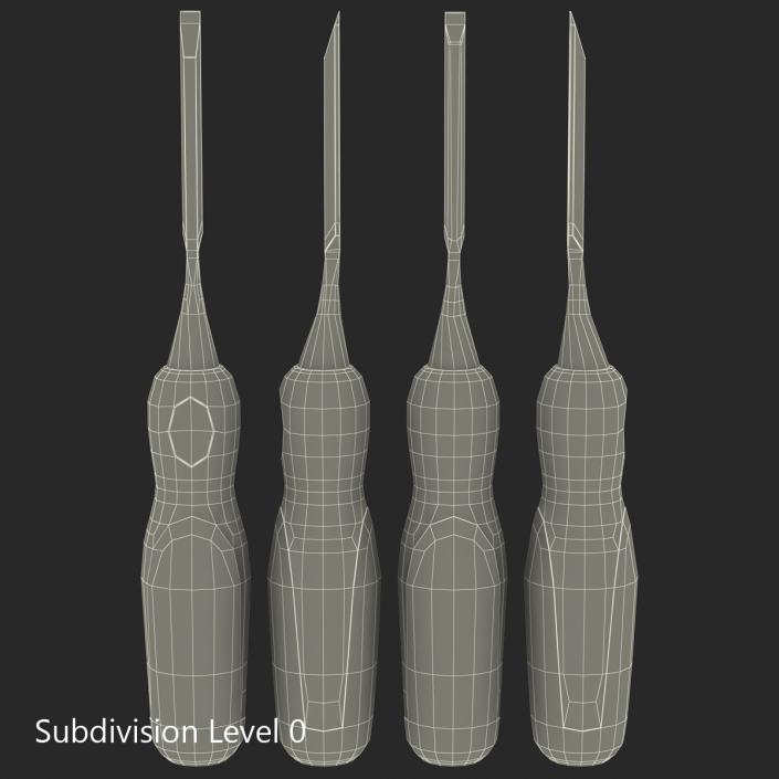 3D Wood Chisel 2 model