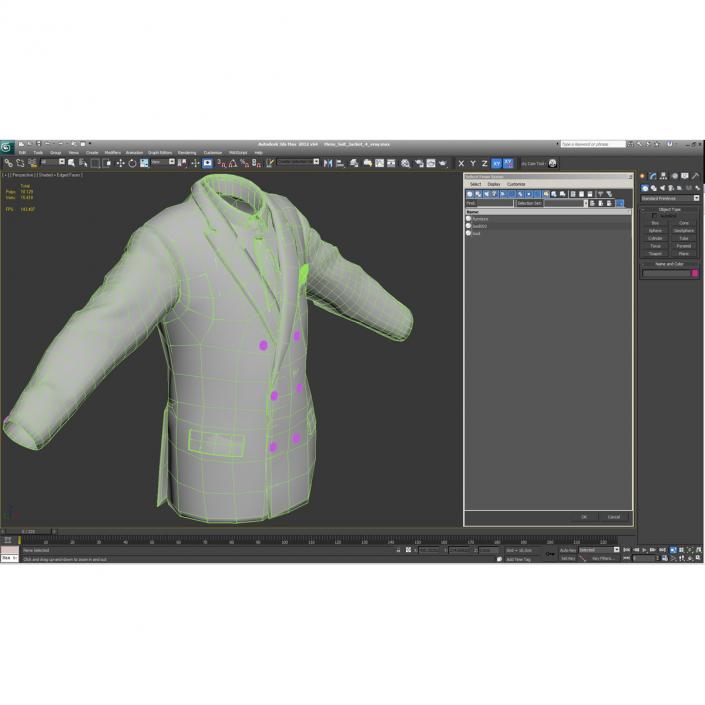 3D Mens Suit Jacket 4 model