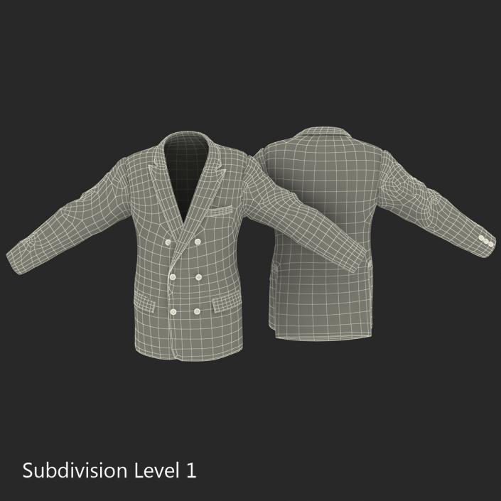 3D Mens Suit Jacket 7 model