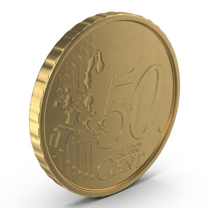 French Euro Coin 50 Cent 3D model