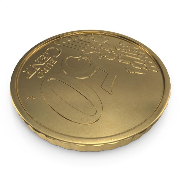 French Euro Coin 50 Cent 3D model