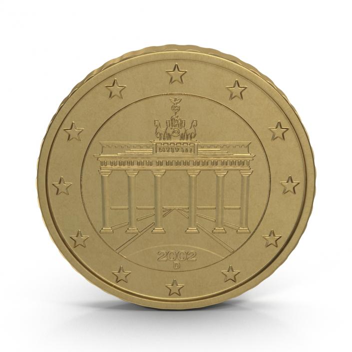 German Euro Coin 50 Cent 3D model