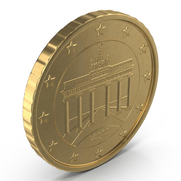 German Euro Coin 50 Cent 3D model