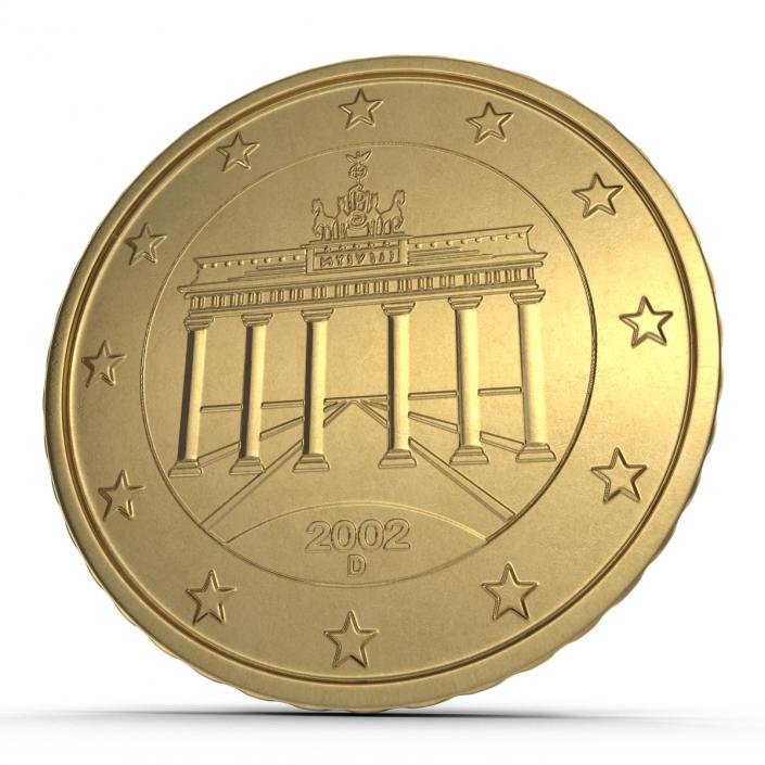 German Euro Coin 50 Cent 3D model