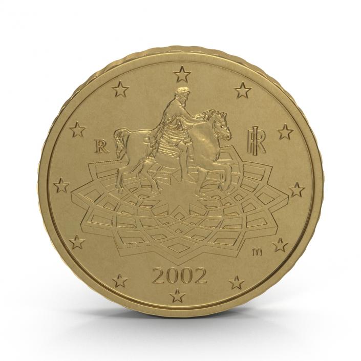 3D model Italian Euro Coin 50 Cent