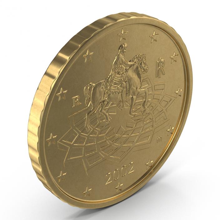 3D model Italian Euro Coin 50 Cent