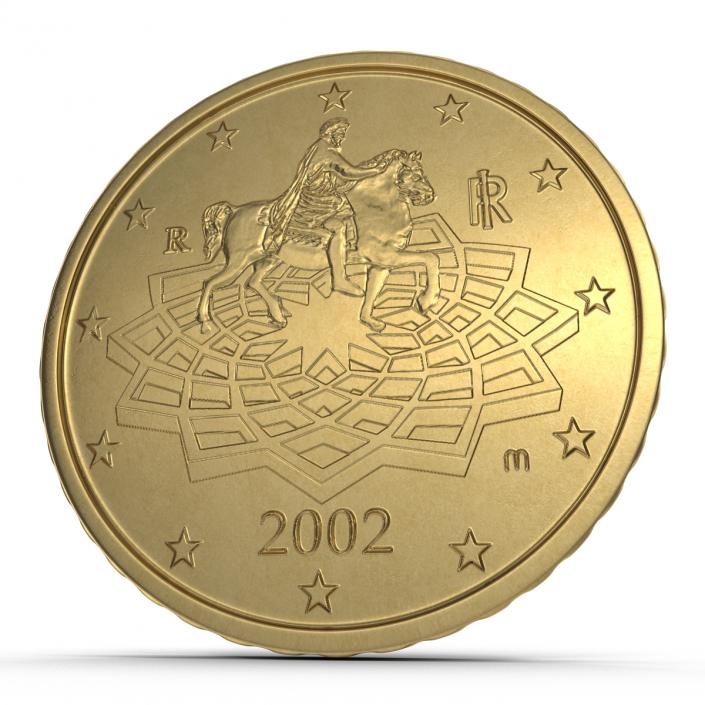 3D model Italian Euro Coin 50 Cent