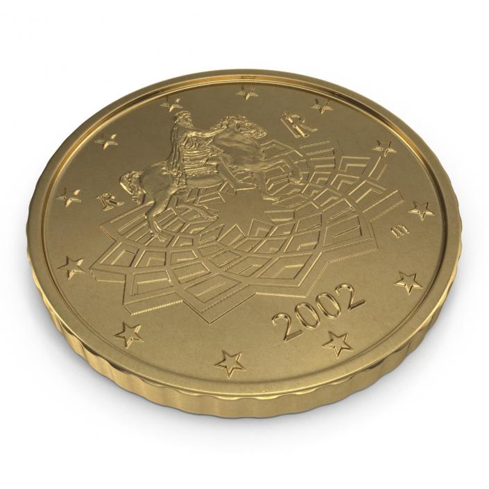 3D model Italian Euro Coin 50 Cent