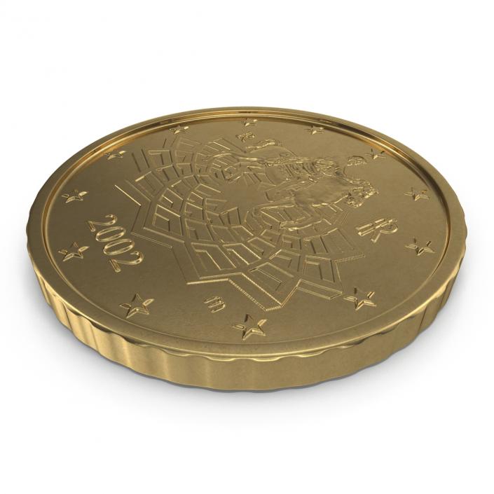 3D model Italian Euro Coin 50 Cent