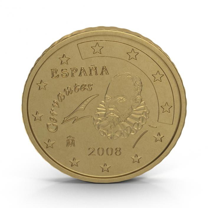 3D Spain Euro Coin 50 Cent model