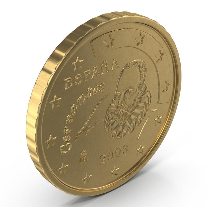 3D Spain Euro Coin 50 Cent model