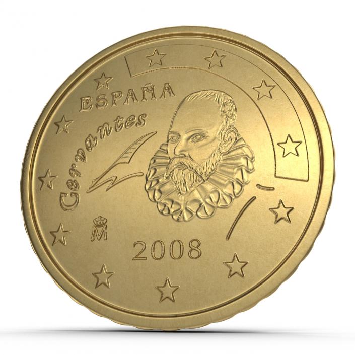 3D Spain Euro Coin 50 Cent model