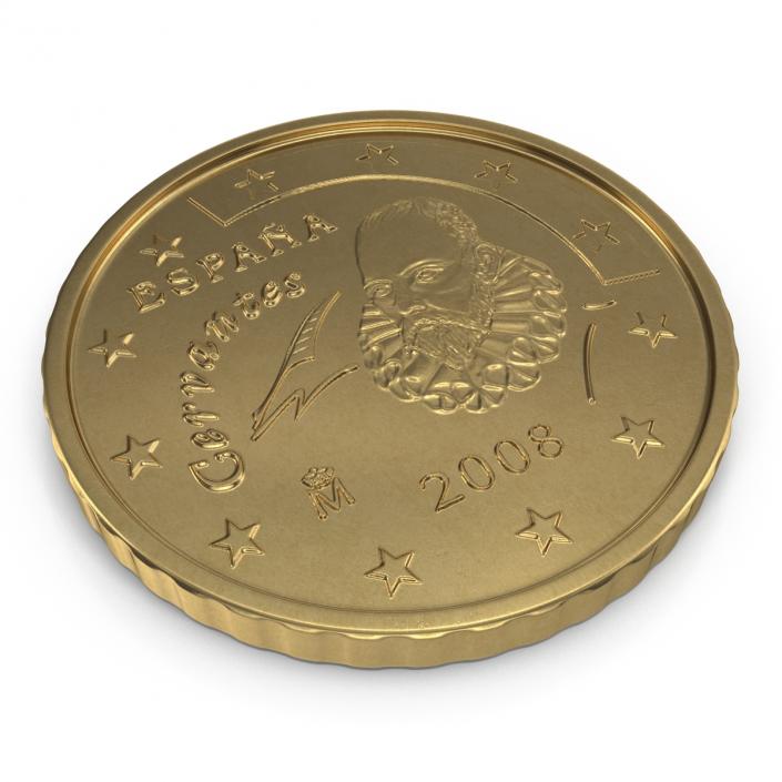 3D Spain Euro Coin 50 Cent model