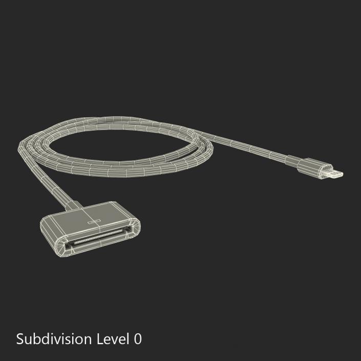 3D model Apple 30 Pin to USB Cable