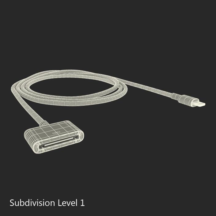 3D model Apple 30 Pin to USB Cable