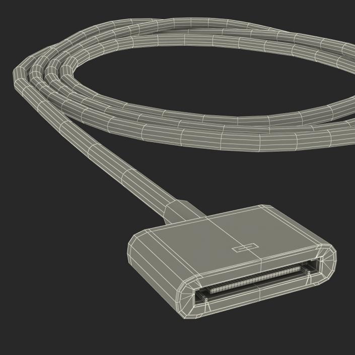 3D model Apple 30 Pin to USB Cable