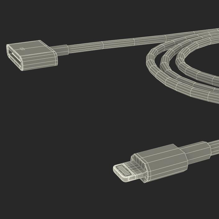 3D model Apple 30 Pin to USB Cable