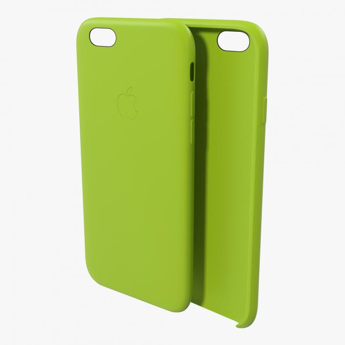 3D iPhone 6 Plus Silicone Case Green model