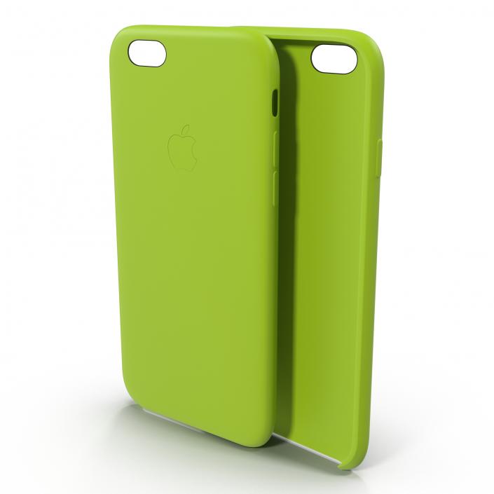 3D iPhone 6 Plus Silicone Case Green model