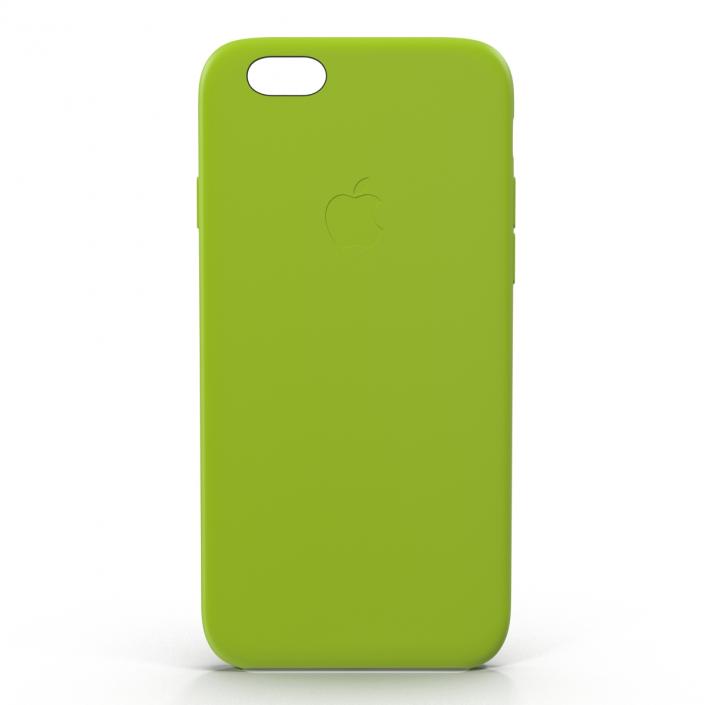 3D iPhone 6 Plus Silicone Case Green model