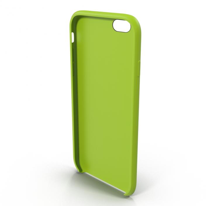 3D iPhone 6 Plus Silicone Case Green model