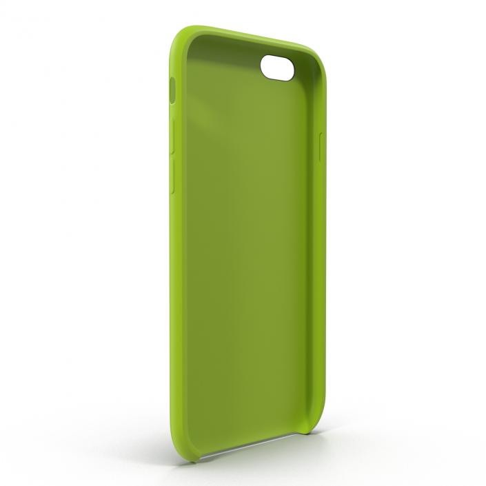 3D iPhone 6 Plus Silicone Case Green model