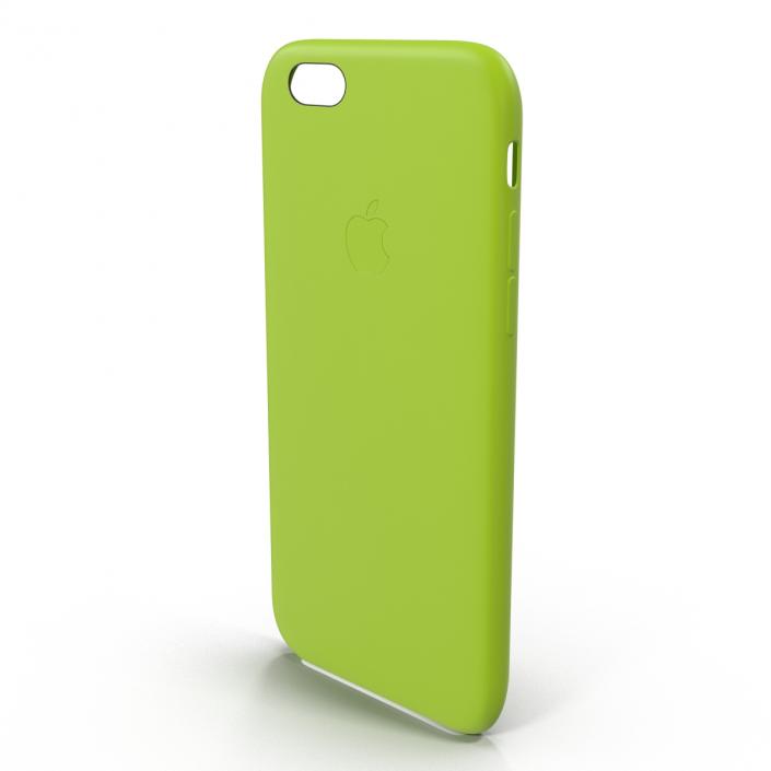 3D iPhone 6 Plus Silicone Case Green model