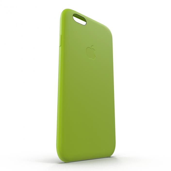 3D iPhone 6 Plus Silicone Case Green model