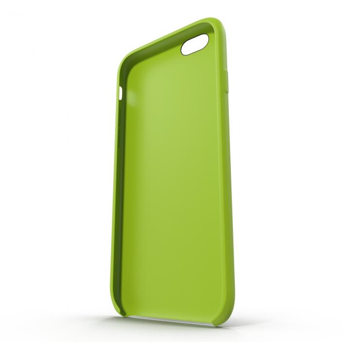 3D iPhone 6 Plus Silicone Case Green model