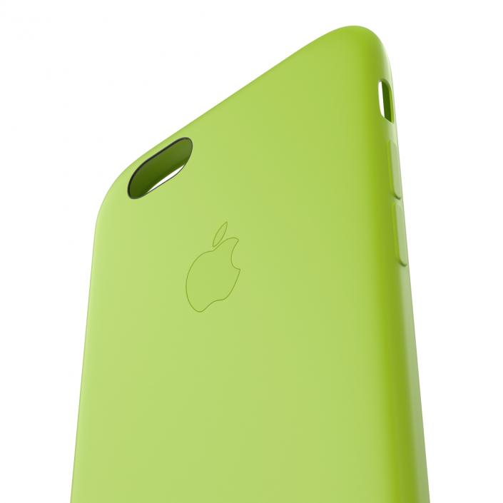 3D iPhone 6 Plus Silicone Case Green model