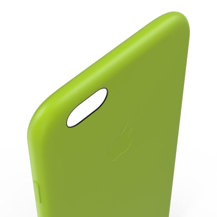 3D iPhone 6 Plus Silicone Case Green model