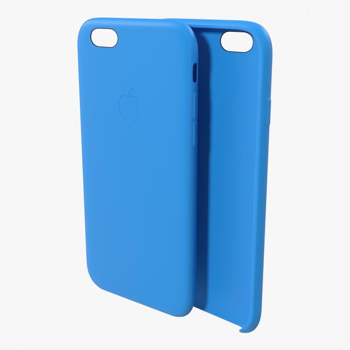 iPhone 6 Plus Silicone Case Blue 3D