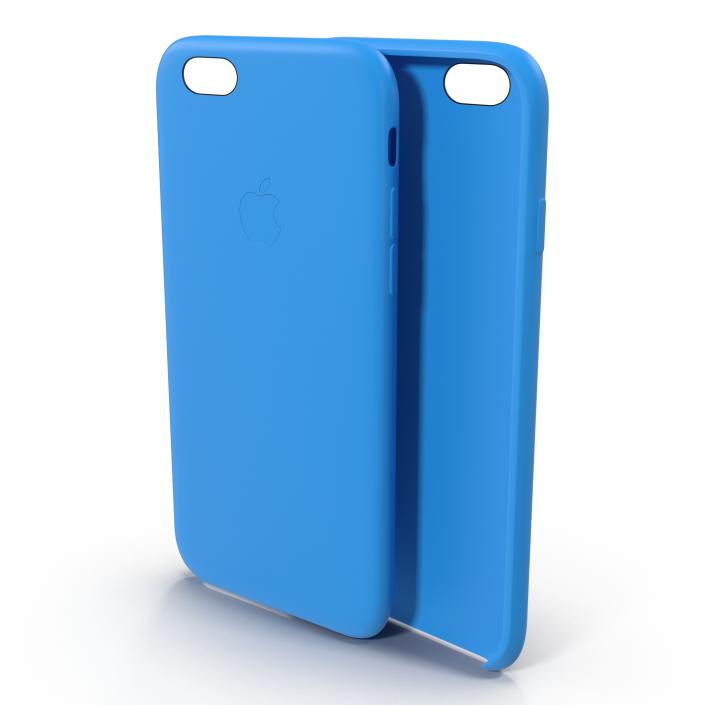 iPhone 6 Plus Silicone Case Blue 3D