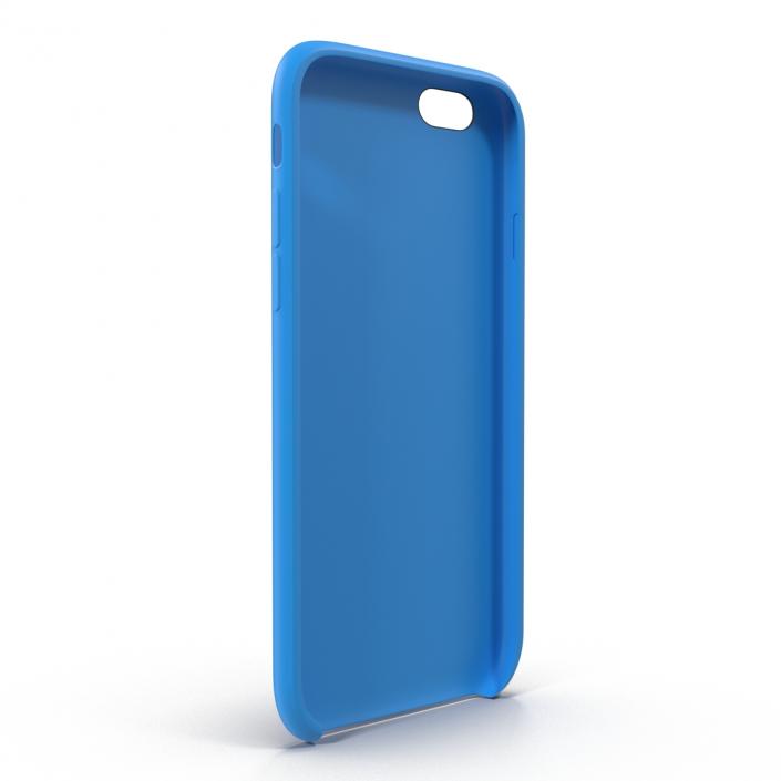 iPhone 6 Plus Silicone Case Blue 3D