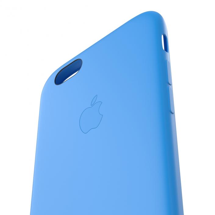 iPhone 6 Plus Silicone Case Blue 3D