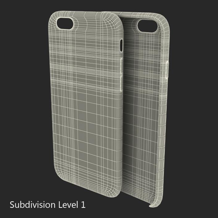 3D iPhone 6 plus Silicone Case Black model