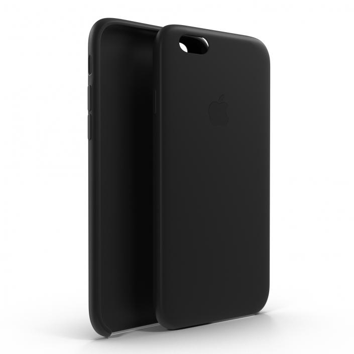 3D iPhone 6 Silicone Case Black model