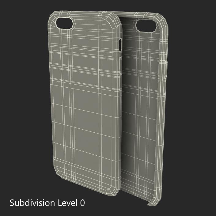 3D iPhone 6 Silicone Case Black model