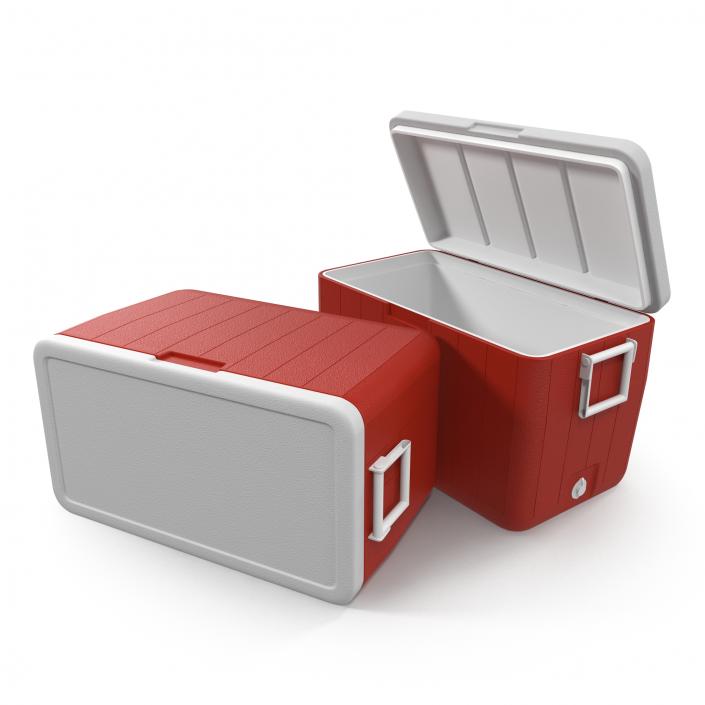 48 Quart Cooler Red 3D model