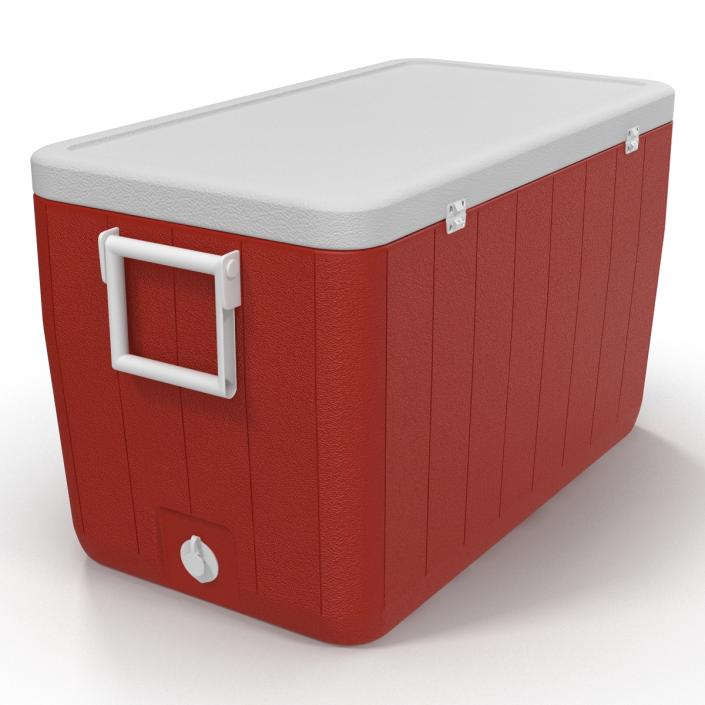 48 Quart Cooler Red 3D model