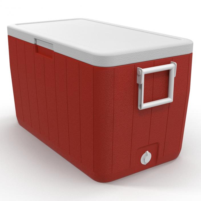 48 Quart Cooler Red 3D model