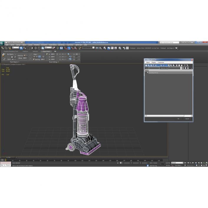 3D model Stand Up Vacuum Cleaner Violet