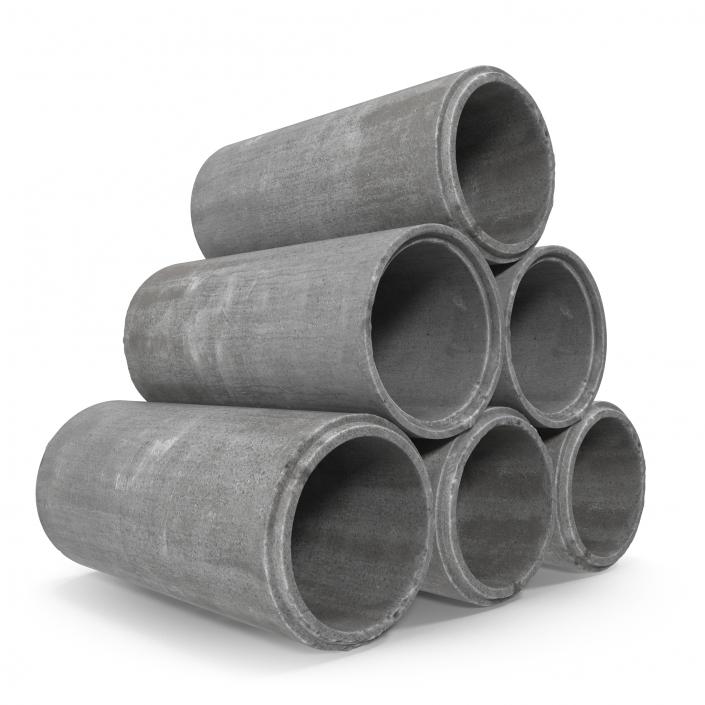 3D model Concrete Pipe 2