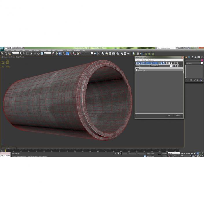 3D model Concrete Pipe 2