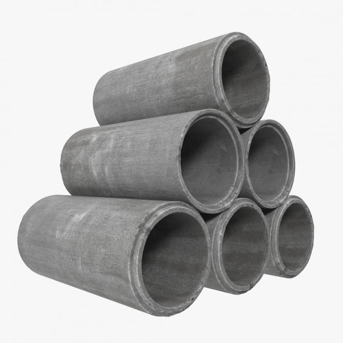 3D model Concrete Pipe 2