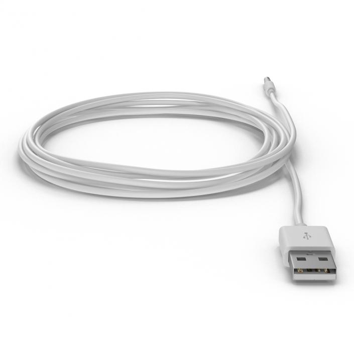 3D Apple iPod shuffle USB Cable model