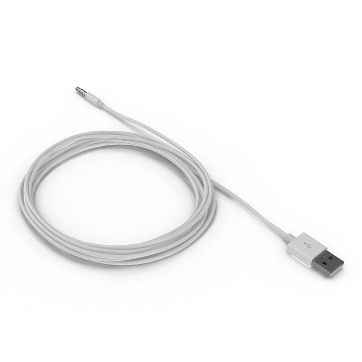 3D Apple iPod shuffle USB Cable model